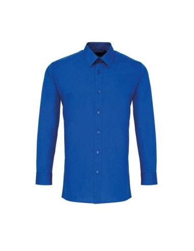 PRE-PR204-Mens Long Sleeve Fitted Poplin Shirt